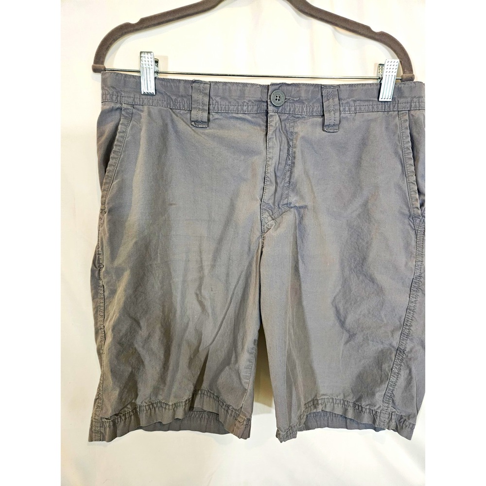Columbia Chino Shorts Men 32 Gray Good Cotton Flat Front Pockets